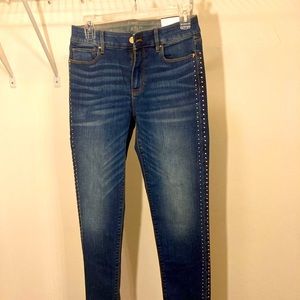 Brand new studded, denim jeans! Size 4R